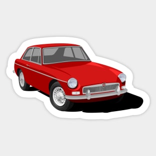 MGB GT Graphic Design -Red Sticker